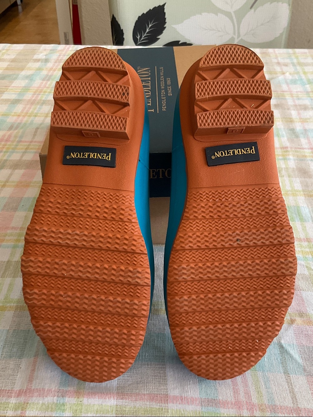Pendleton Pagosa Spring Torquoiseand brown slip-on rubber clogs - Picture 2 of 3